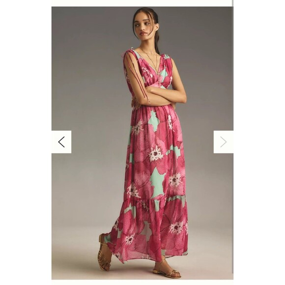 NWT Anthropologie Hutch Yael Sleeveless Maxi Dress Colorful Floral Boho XL - Picture 2 of 16